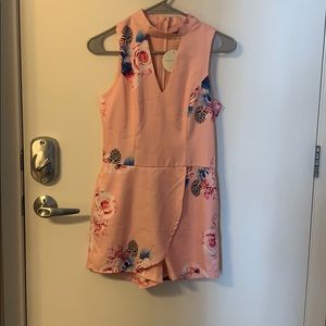 Pink Floral Romper